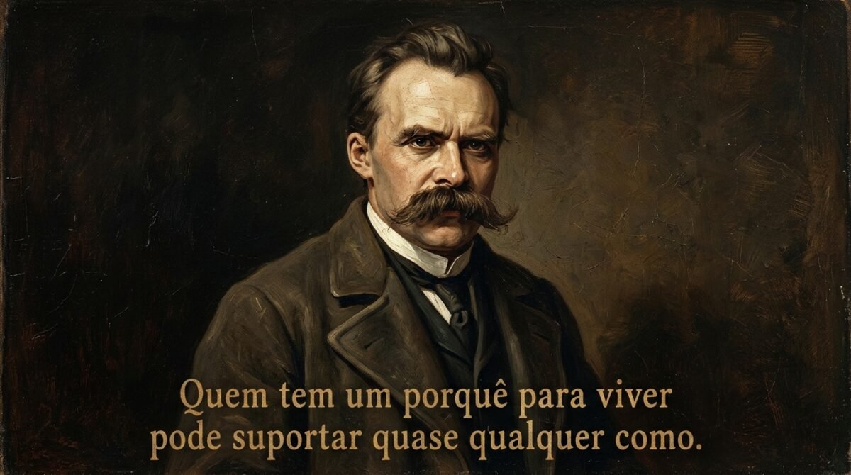 A reflexão de Friedrich Nietzsche, filósofo alemão, sobre o propósito da vida: “Quem tem um porquê para viver pode suportar quase qualquer como.”