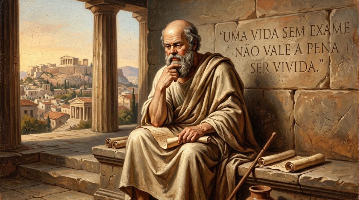 A reflexão de Sócrates, filósofo ateniense, sobre o autoconhecimento: “Uma vida sem exame não vale a pena ser vivida.”