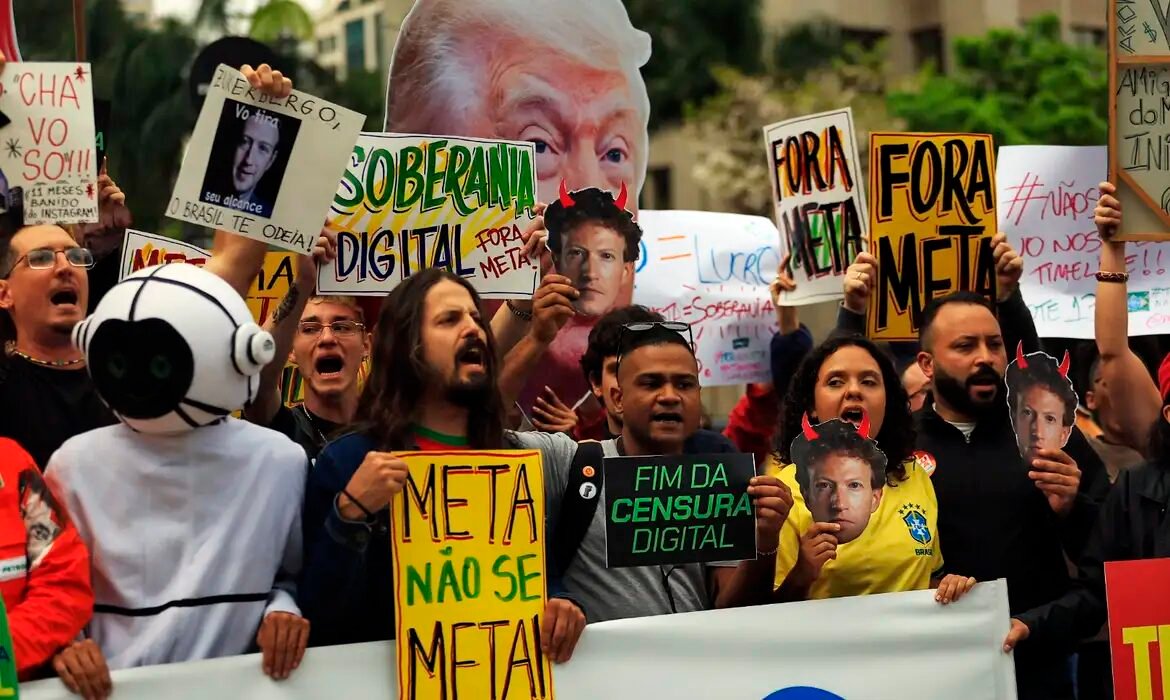 Ato em São Paulo cobra neutralidade da Meta nas eleições