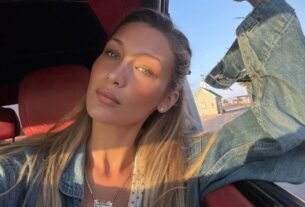 Bella Hadid mostra braços e pernas tonificados em look rosa na academia; confira a foto