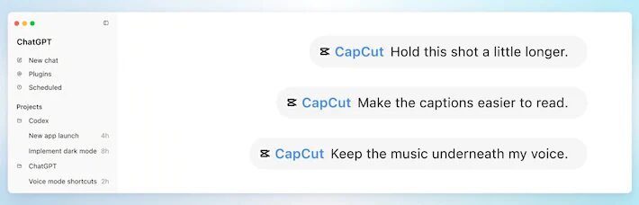CapCut ganha novos recursos de IA e atalho de edição via ChatGPT