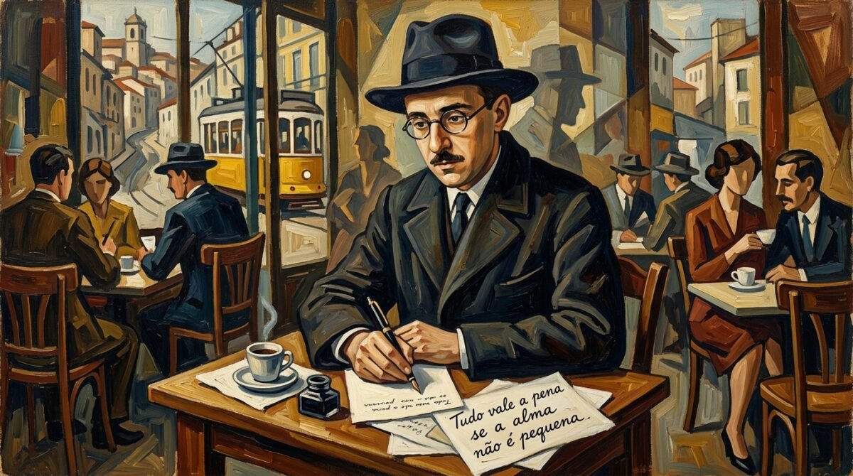 Citação de Fernando Pessoa, poeta português: “Tudo vale a pena se a alma não é pequena”