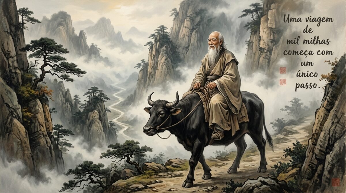 Citação de Lao-Tsé, o filósofo chinês: “Uma viagem de mil milhas começa com um único passo”: o poder dos pequenos começos para alcançar grandes objetivos