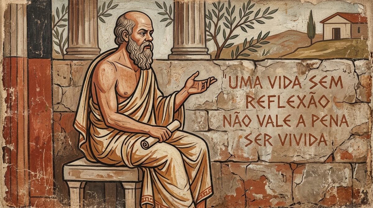 Citação de Sócrates, o filósofo ateniense: “Uma vida sem reflexão não vale a pena ser vivida”: a importância de questionar a própria existência