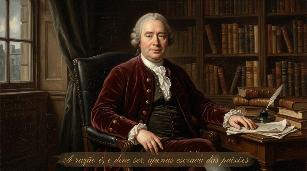 David Hume contrariou a ideia de que a razão controla nossas decisões ao colocar as emoções no centro das escolhas humanas: “A razão é, e deve ser, apenas escrava das paixões”.
