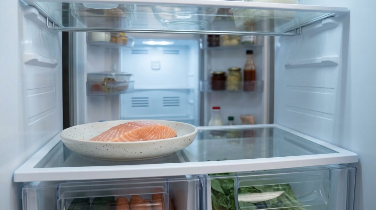 Deixar o peixe congelado descongelando sobre a bancada parece economizar tempo, mas a superfície pode atingir temperaturas favoráveis à multiplicação de bactérias: autoridades americanas recomendam fazer o descongelamento na geladeira.