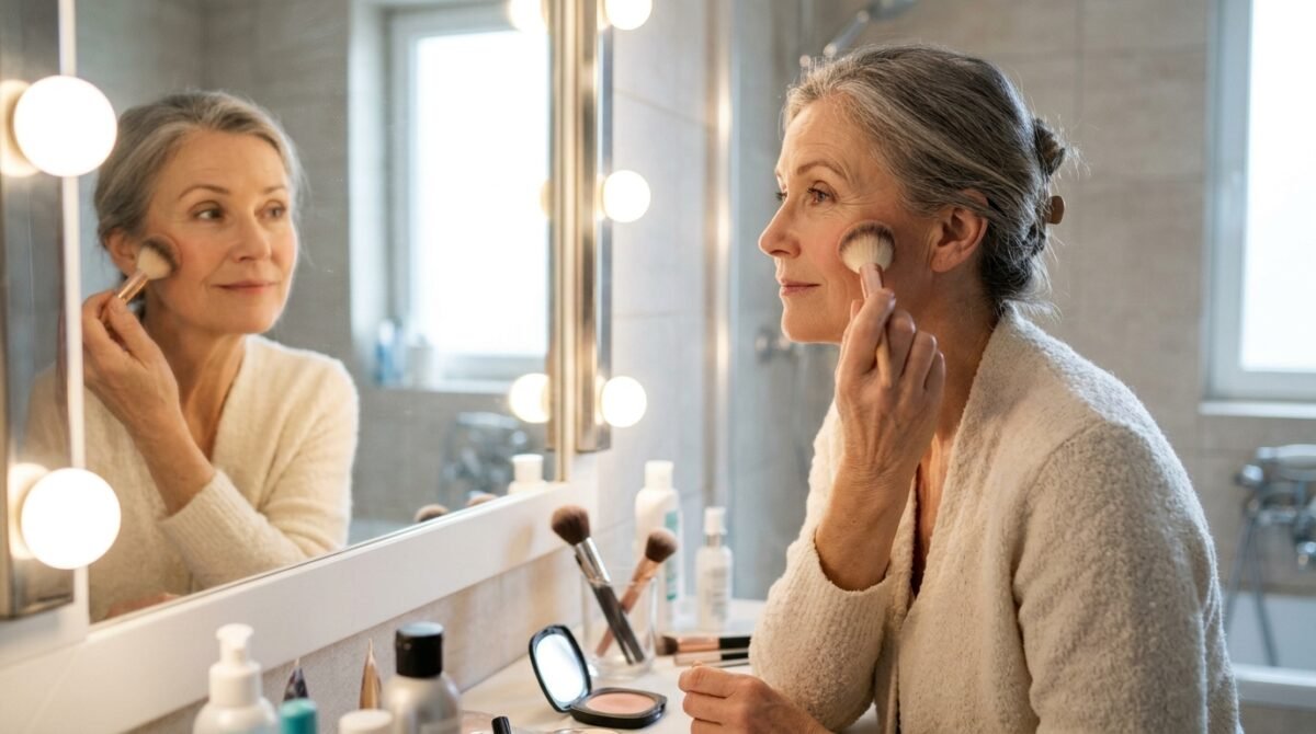 Depois dos 50 anos, o blush pode mudar o efeito da maquiagem: onde aplicar para suavizar os traços sem carregar o rosto de produto
