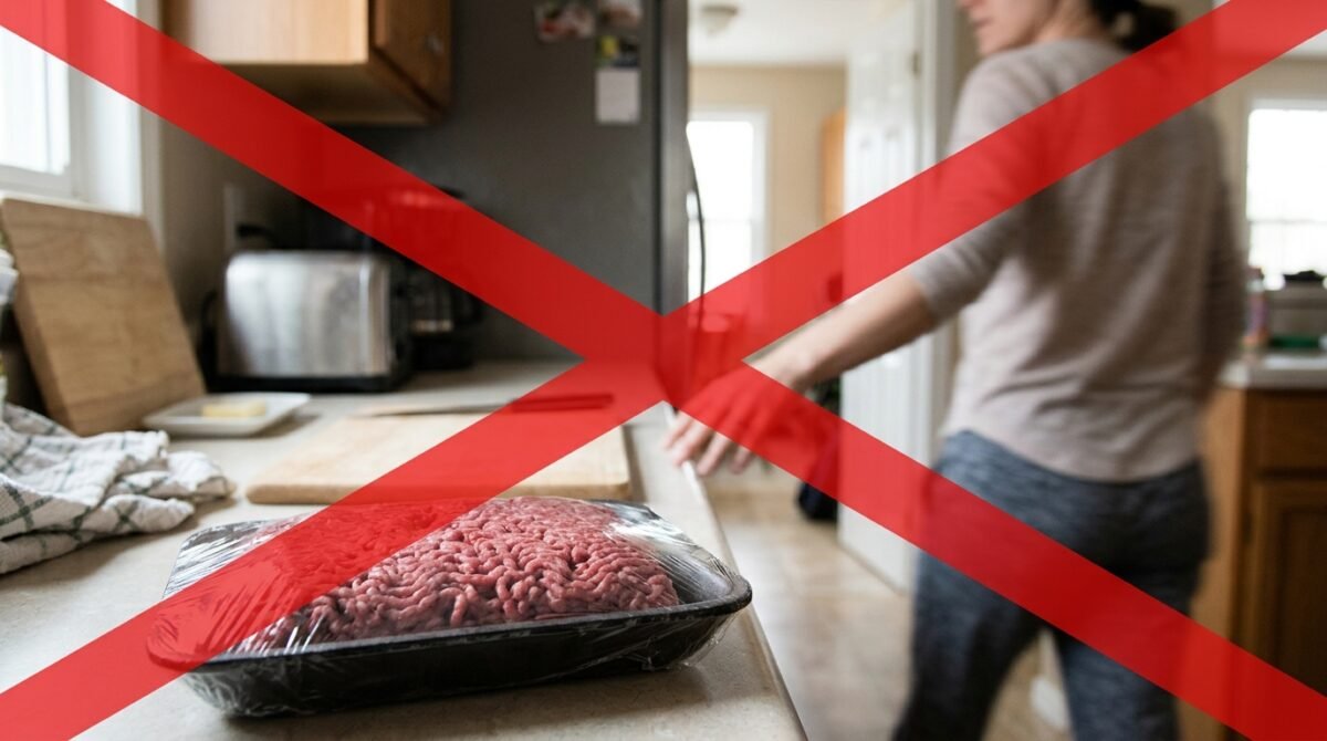 Descongelar carne moída sobre a bancada durante a madrugada parece uma maneira prática de adiantar o almoço, mas a superfície pode atingir temperaturas favoráveis à multiplicação de bactérias: autoridades americanas recomendam descongelar a carne na geladeira ou utilizar métodos rápidos seguros.