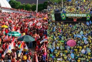 Em Brasília, atos por Lula e Flávio ficam a 2 km de distância