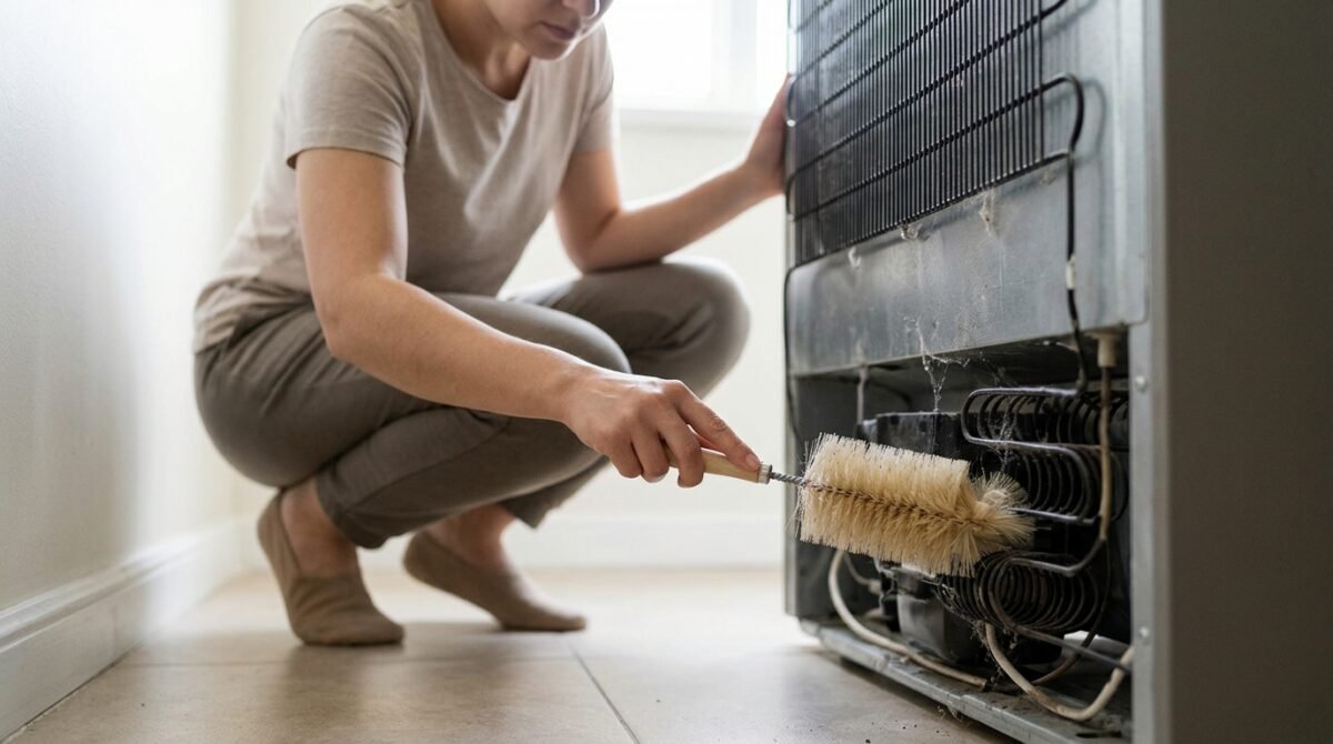Especialistas em refrigeração japoneses alertam: “Não limpar as serpentinas da geladeira regularmente pode aumentar o consumo de energia e dificultar o resfriamento dos alimentos.”