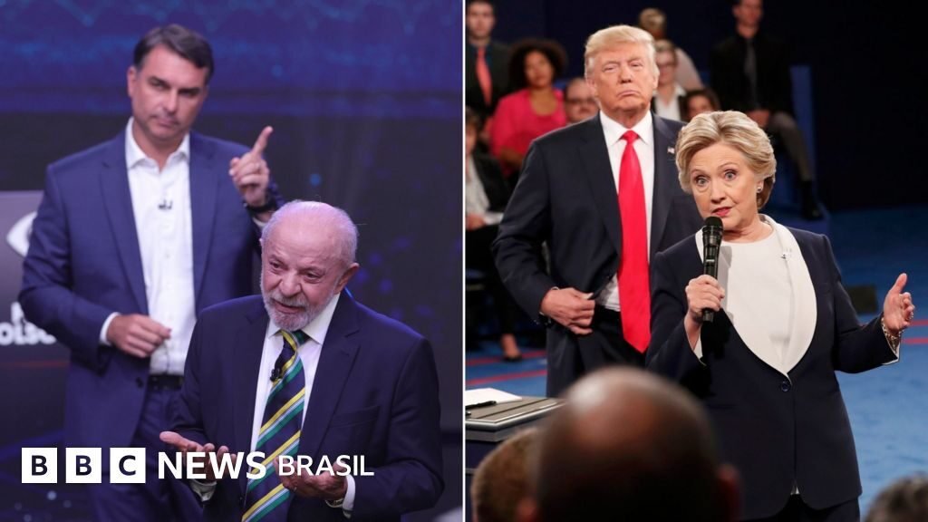 Flávio no debate: a estratégia de presença, intimidação e linguagem corporal que 'imitou' Trump