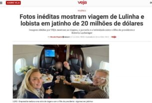 Fotos mostram Lulinha em jato com lobista investigada pela PF