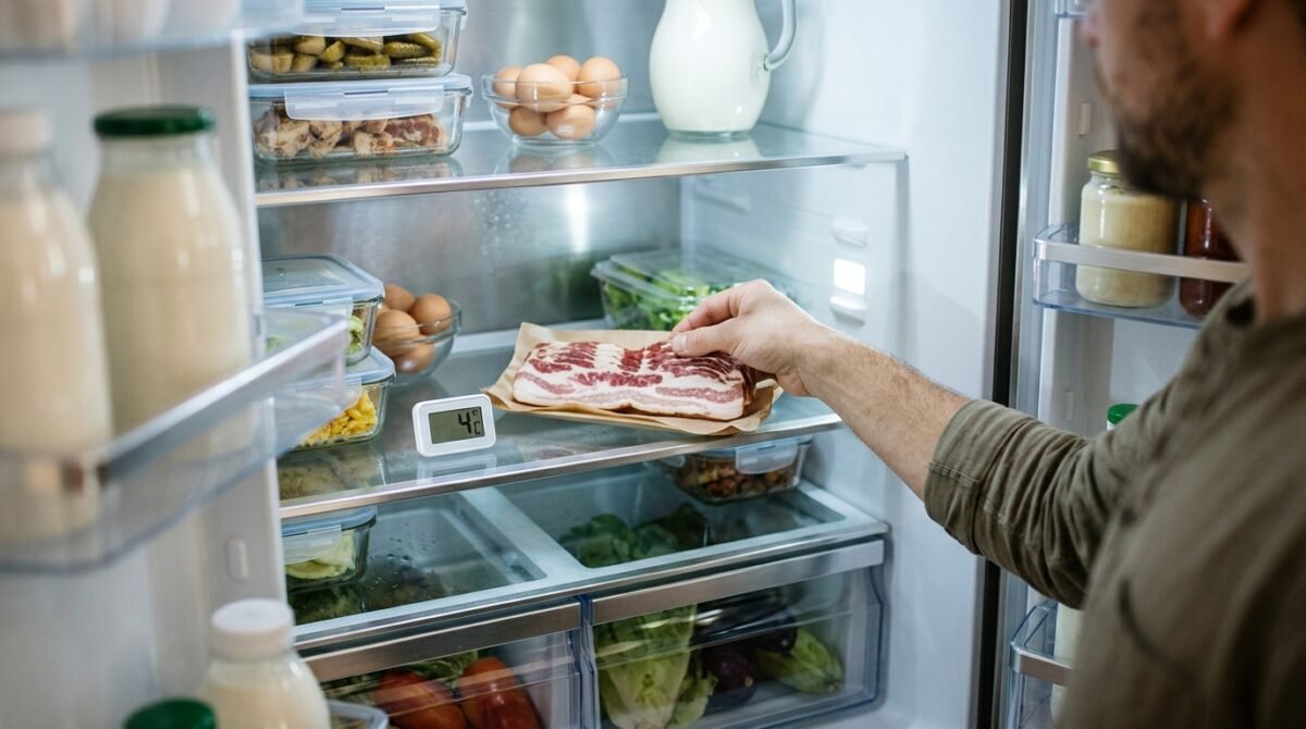 Guardar bacon cru na geladeira por várias semanas parece seguro, mas existe um prazo: autoridades americanas recomendam até 7 dias
