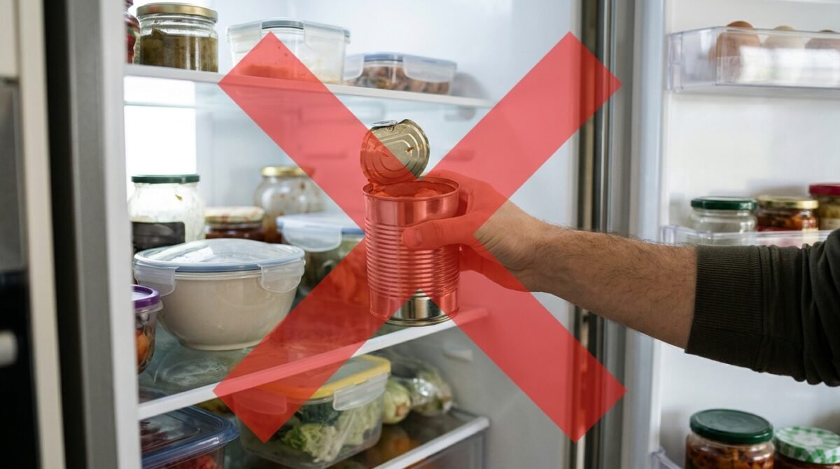 Guardar uma lata de milho aberta diretamente na geladeira parece uma maneira econômica de conservar o alimento, mas transferir o conteúdo para outro recipiente ajuda a preservar sua qualidade: autoridades britânicas recomendam utilizar embalagens apropriadas para armazenamento.