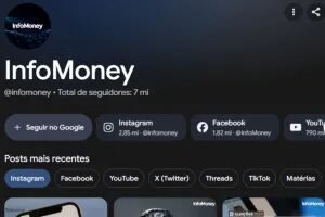 InfoMoney ganha perfil no Google que reúne notícias e redes sociais; veja como seguir