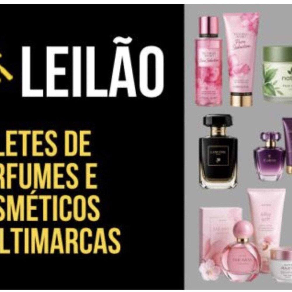 Leilão tem lotes com 290 cosméticos de O Boticário, Natura e Lancôme
