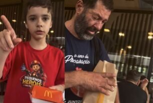 Menino de 9 anos divide lanche com homem do lado de fora do McDonald’s e emociona a mãe; vídeo
