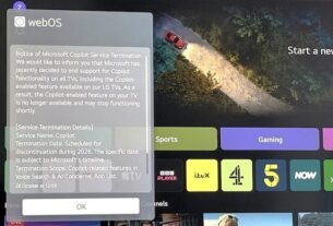 Microsoft vai aposentar o Copilot de Smart TVs, avisa LG