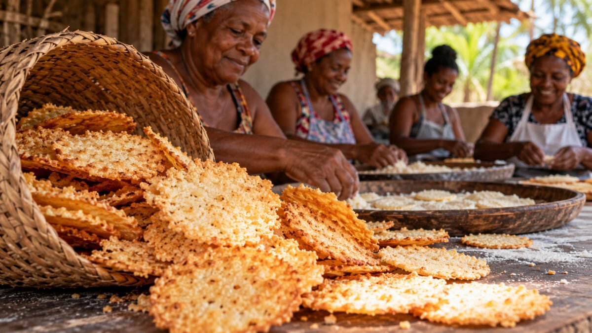 Mulher transforma receita de biscoito de tapioca aprendida com a avó em negócio, reúne 12 trabalhadoras de comunidade quilombola e conquista prêmio nacional