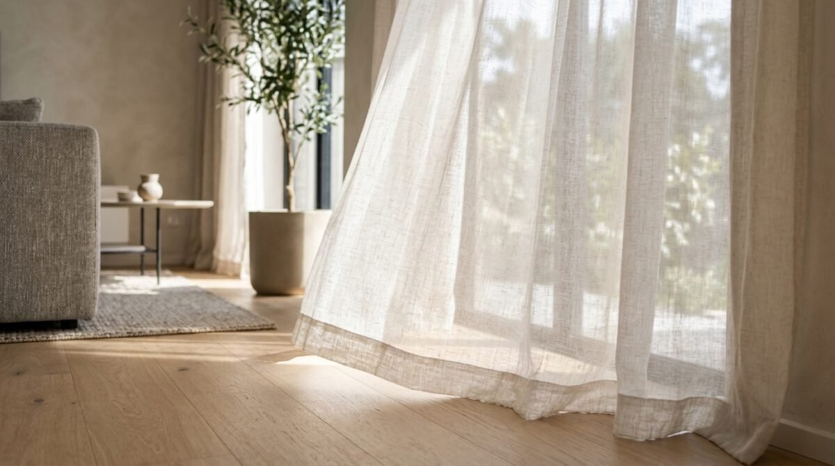 O fim das cortinas pesadas? Os modelos de tecido leve que favorecem a entrada de luz natural e ajudam a deixar salas pequenas com aparência mais ampla