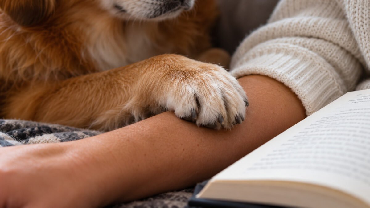 O que significa quando um cachorro coloca a pata sobre o braço do dono?