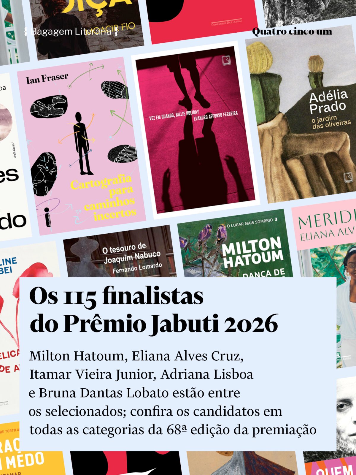 Os 115 finalistas do Prêmio Jabuti 2026