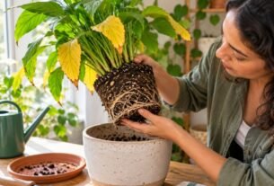 Por que as plantas ficam com folhas amarelas mesmo recebendo água?