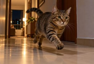Por que seu gato corre pela casa durante a madrugada mesmo depois de brincar o dia inteiro?