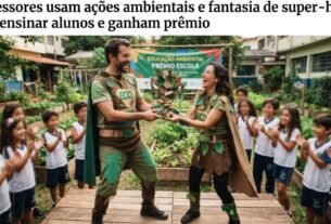 Professores usam ações ambientais e fantasia de super-herói para ensinar alunos e ganham prêmio