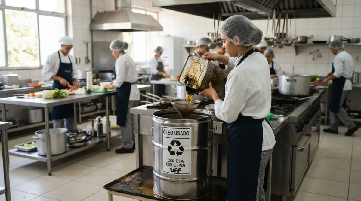 Projeto de coleta de óleo na UFF contribui para preservar mais de 1 milhão de litros de água
