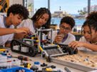 Quatro estudantes de escola pública da Bahia criam robô com peças de Lego capaz de recolher resíduos nas praias de forma autônoma