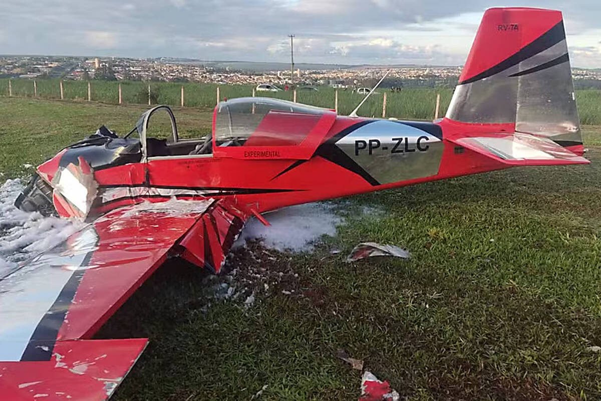 Queda de aeronave em Orlândia, no interior de SP, deixa dois mortos