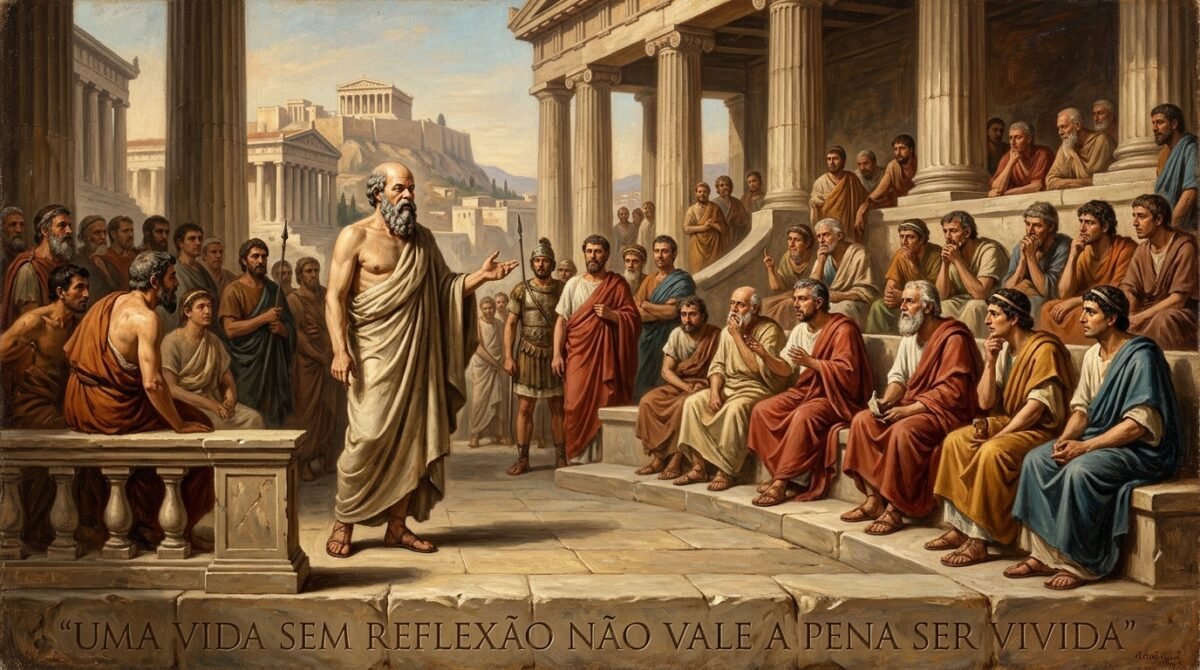 Sócrates defendeu diante dos juízes de Atenas que viver sem questionar as próprias escolhas não seria uma existência digna: “Uma vida sem reflexão não vale a pena ser vivida”.