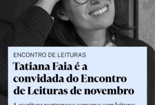 Tatiana Faia é a convidada do Encontro de Leituras de novembro