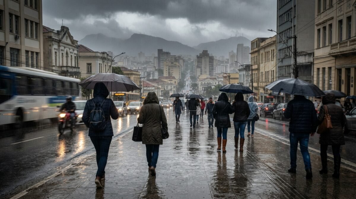 Temperatura entra em queda e BH deve ter chuva forte nesta sexta-feira