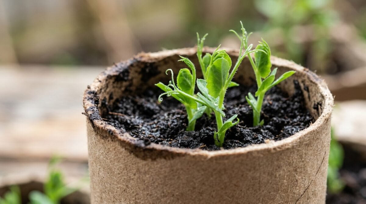 Tubos de papelão podem ajudar a começar uma pequena horta: como usá-los para semear ervilhas e preparar as mudas antes de levá-las ao canteiro