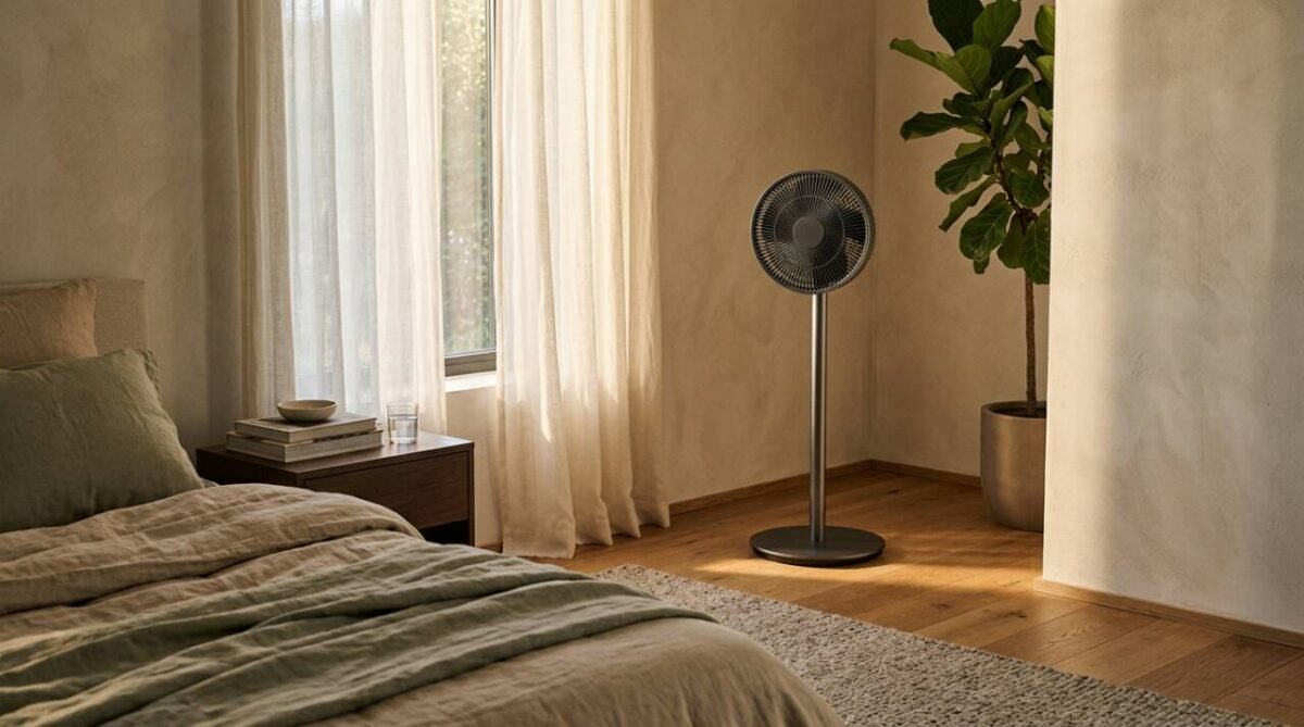 Um ventilador para o quarto pode parecer silencioso na loja, mas estes detalhes fazem diferença durante a noite