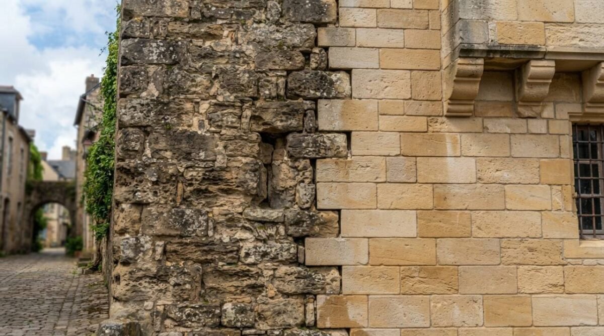 Uma muralha antiga pode esconder fases diferentes de construção, e as pedras ajudam a reconstruir as mudanças da cidade