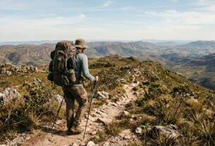 Uma travessia de 40 quilômetros atravessa campos rupestres, montanhas e cachoeiras da Serra do Espinhaço: o parque mineiro de mais de 31 mil hectares onde a caminhada entre Alto Palácio e Serra dos Alves costuma durar 3 dias e inclui pernoites em abrigos de montanha.