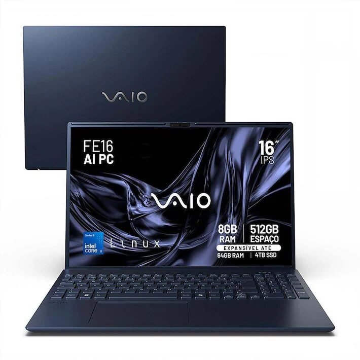 VAIO lança notebook com chip Wildcat Lake por R$ 4,1 mil, mas com apenas 8 GB de RAM