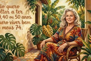 Vera Fischer, aos 74 anos, sobre aceitar o envelhecimento sem desejar recuperar a juventude: “Não quero voltar a ter 30, 40 ou 50 anos. Quero viver bem os meus 74”