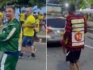 Vídeo: homem negro aparece acorrentado em ato de apoio a Flávio Bolsonaro