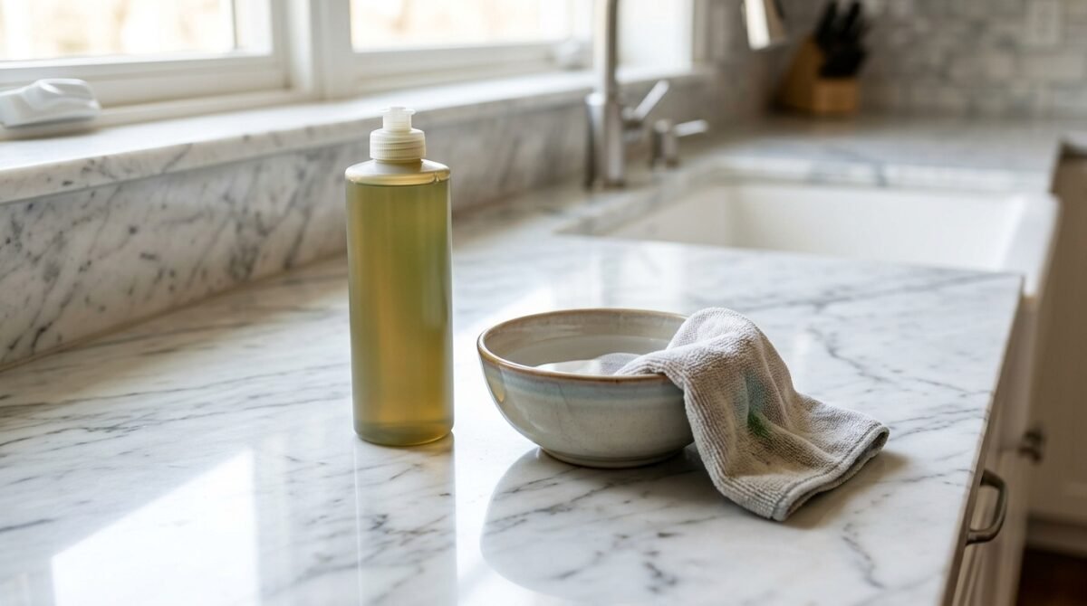 Vinagre não serve para limpar qualquer superfície: por que bancadas de pedra natural exigem atenção antes de receber receitas caseiras