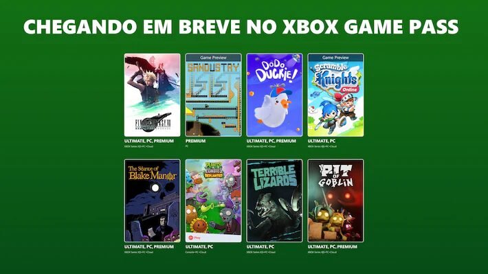 Xbox Game Pass de outubro recebe Final Fantasy VII Remake Intergrade e mais jogos! Veja a lista